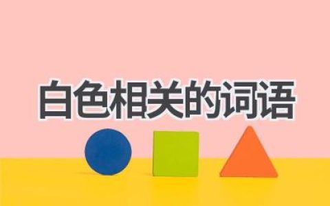 白色相关的词语