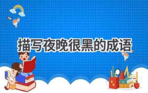 描写夜晚很黑的成语