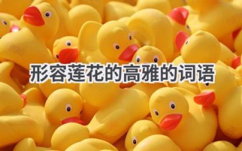 形容莲花的高雅的词语