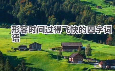 形容时间过得飞快的四字词语