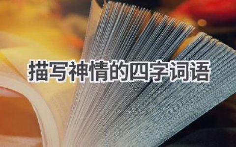 描写神情的四字词语