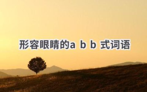 形容眼睛的abb式词语