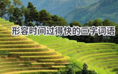 形容时间过得快的三字词语