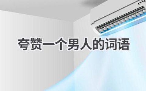 夸赞一个男人的词语