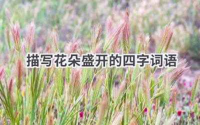 描写花朵盛开的四字词语