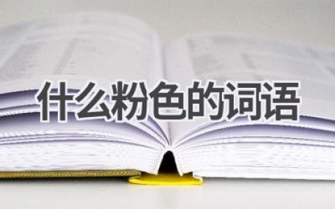 什么粉色的词语