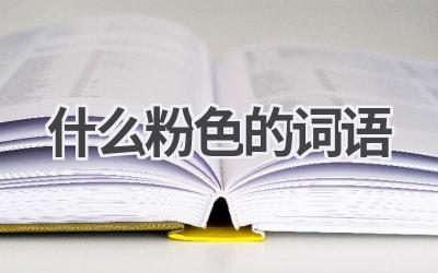 什么粉色的词语