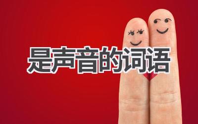是声音的词语