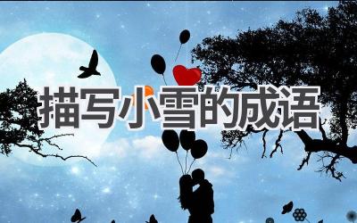 描写小雪的成语