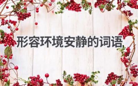 形容环境安静的词语