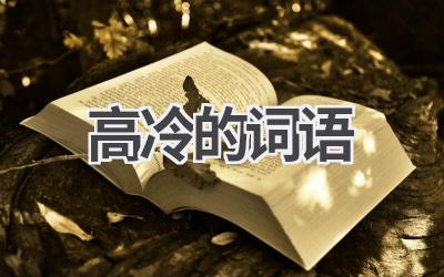 高冷的词语