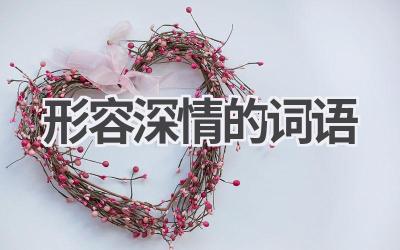 形容深情的词语