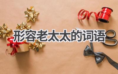 形容老太太的词语