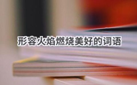 形容火焰燃烧美好的词语
