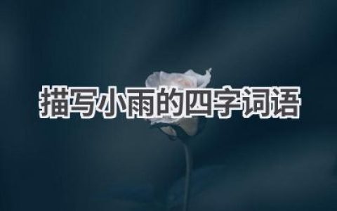 描写小雨的四字词语