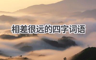 相差很远的四字词语