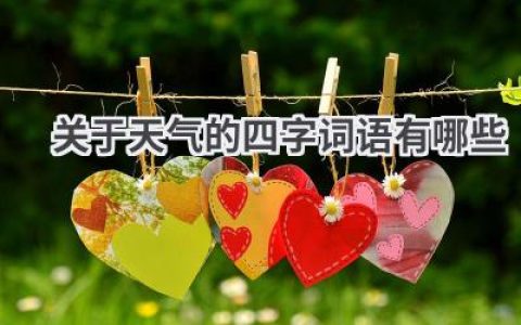 关于天气的四字词语有哪些