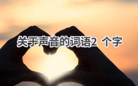关于声音的词语2个字