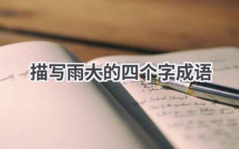 描写雨大的四个字成语