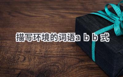 描写环境的词语abb式