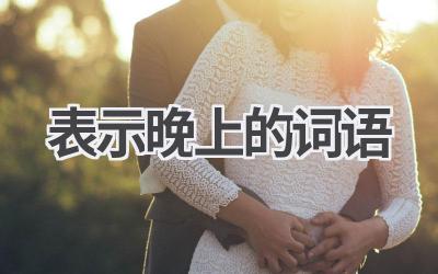 表示晚上的词语