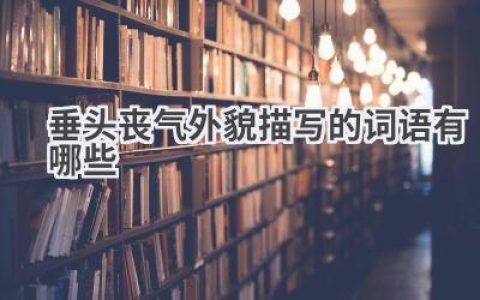 垂头丧气外貌描写的词语有哪些