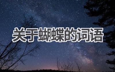 关于蝴蝶的词语