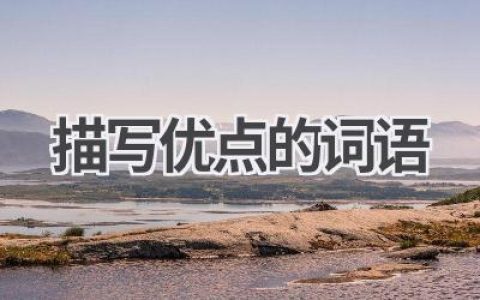 描写优点的词语