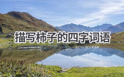 描写柿子的四字词语