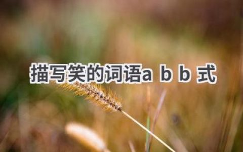 描写笑的词语abb式