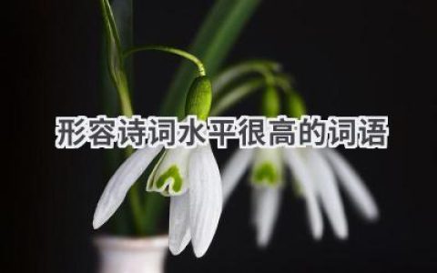 形容诗词水平很高的词语