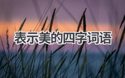 表示美的四字词语
