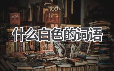 什么白色的词语
