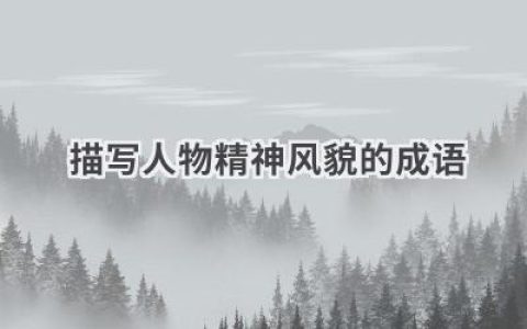 描写人物精神风貌的成语