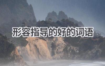 形容指导的好的词语