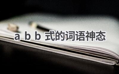 abb式的词语神态