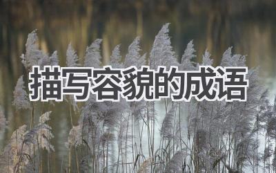 描写容貌的成语