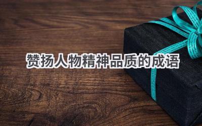 赞扬人物精神品质的成语