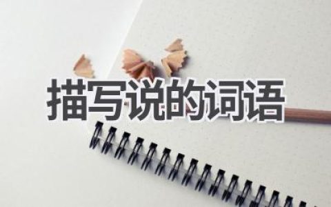 描写说的词语