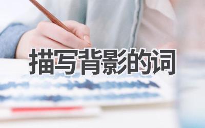 描写背影的词