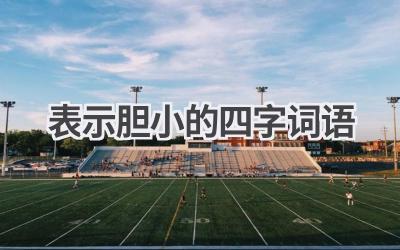 表示胆小的四字词语