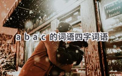 abac的词语四字词语