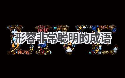 形容非常聪明的成语