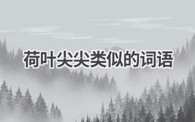 荷叶尖尖类似的词语