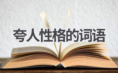 夸人性格的词语
