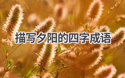 描写夕阳的四字成语