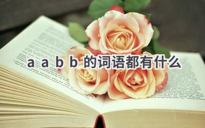 aabb的词语都有什么