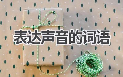 表达声音的词语