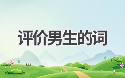 评价男生的词