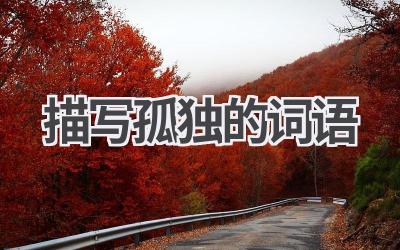 描写孤独的词语